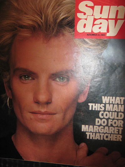 Front Cover Sunday Mag 21/11/82